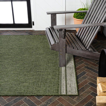 Alda Modern Minimalist Mingled Solid Indoor/Outdoor Area Rug